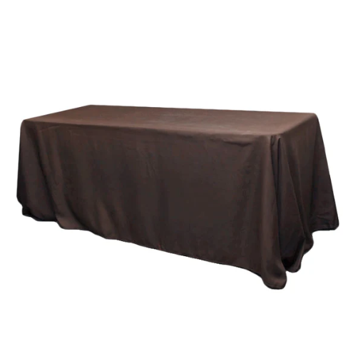 8 ft Rec Table Linen Chocolate
