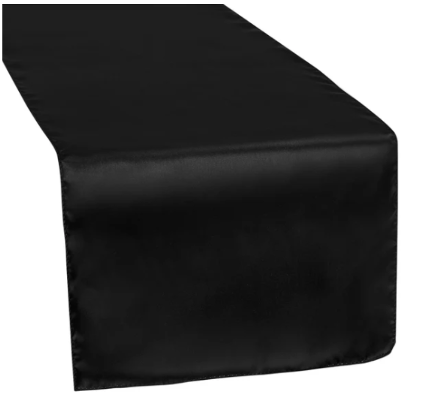 Black Satin Table Runner
